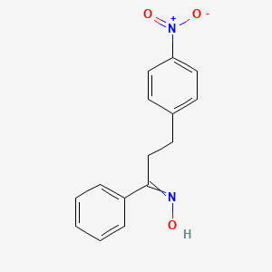 molecular formula C15H14N2O3 B15458381 N-[3-(4-Nitrophenyl)-1-phenylpropylidene]hydroxylamine CAS No. 61631-73-0