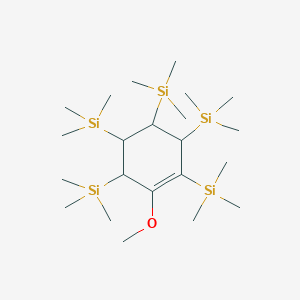 molecular formula C22H52OSi5 B15458395 (6-Methoxycyclohex-5-ene-1,2,3,4,5-pentayl)pentakis(trimethylsilane) CAS No. 61705-69-9