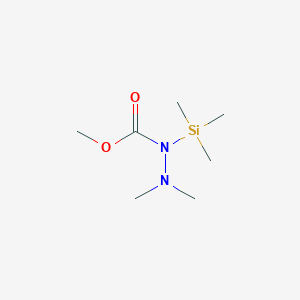 molecular formula C7H18N2O2Si B15458406 Methyl 2,2-dimethyl-1-(trimethylsilyl)hydrazine-1-carboxylate CAS No. 61564-91-8