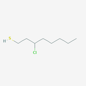 molecular formula C8H17ClS B15458408 3-Chlorooctane-1-thiol CAS No. 61661-23-2