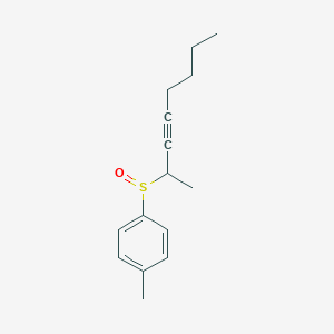 molecular formula C15H20OS B15458440 1-Methyl-4-(oct-3-yne-2-sulfinyl)benzene CAS No. 61783-60-6