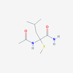 molecular formula C9H18N2O2S B15458463 N~2~-Acetyl-2-(methylsulfanyl)leucinamide CAS No. 61911-24-8