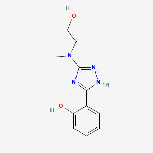 6-{5-[(2-Hydroxyethyl)(methyl)amino]-1,2-dihydro-3H-1,2,4-triazol-3-ylidene}cyclohexa-2,4-dien-1-one