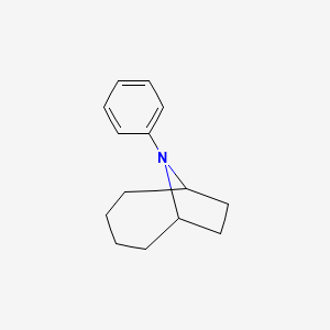 molecular formula C14H19N B15458500 9-Azabicyclo[4.2.1]nonane, 9-phenyl- CAS No. 61602-32-2