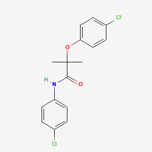 molecular formula C16H15Cl2NO2 B15458526 Propanamide, 2-(4-chlorophenoxy)-N-(4-chlorophenyl)-2-methyl- CAS No. 61887-26-1