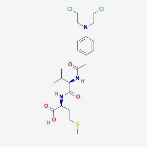 molecular formula C22H33Cl2N3O4S B15458535 N-({4-[Bis(2-chloroethyl)amino]phenyl}acetyl)-D-valyl-L-methionine CAS No. 61852-90-2