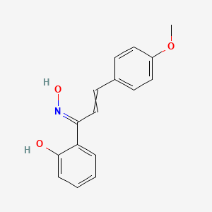 molecular formula C16H15NO3 B15458568 2-[(E)-N-hydroxy-C-[2-(4-methoxyphenyl)ethenyl]carbonimidoyl]phenol 