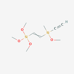 molecular formula C9H18O4Si2 B15458584 3-Ethynyl-6,6-dimethoxy-3-methyl-2,7-dioxa-3,6-disilaoct-4-ene CAS No. 61707-13-9