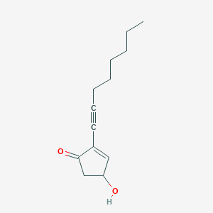 4-Hydroxy-2-(oct-1-YN-1-YL)cyclopent-2-EN-1-one