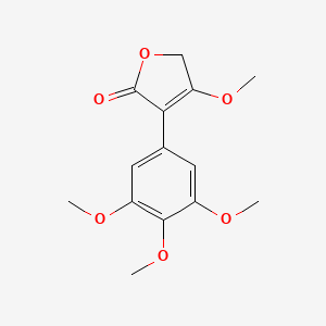 molecular formula C14H16O6 B15458596 4-Methoxy-3-(3,4,5-trimethoxyphenyl)furan-2(5H)-one CAS No. 61418-13-1