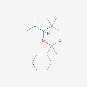 molecular formula C16H30O2 B15458629 2-Cyclohexyl-2,5,5-trimethyl-4-(propan-2-yl)-1,3-dioxane CAS No. 61920-44-3