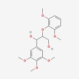 molecular formula C20H26O8 B15458668 2-(2,6-Dimethoxyphenoxy)-1-(3,4,5-trimethoxyphenyl)propane-1,3-diol CAS No. 61595-89-9