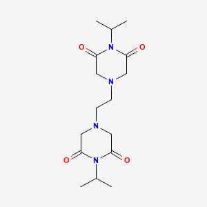 molecular formula C16H26N4O4 B15458684 4,4'-(Ethane-1,2-diyl)bis[1-(propan-2-yl)piperazine-2,6-dione] CAS No. 61533-53-7