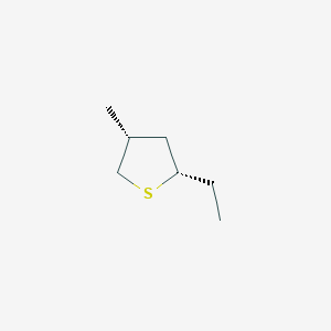 molecular formula C7H14S B15458710 (2S,4R)-2-ethyl-4-methylthiolane CAS No. 61568-39-6