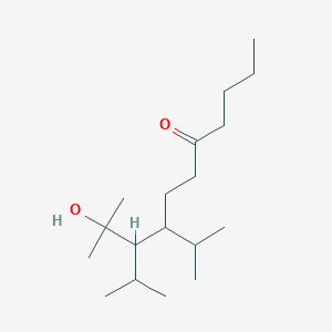 molecular formula C18H36O2 B15458712 10-Hydroxy-10-methyl-8,9-di(propan-2-yl)undecan-5-one CAS No. 61716-15-2