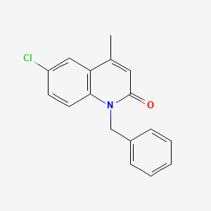 molecular formula C17H14ClNO B15458750 1-Benzyl-6-chloro-4-methylquinolin-2(1H)-one CAS No. 61297-68-5