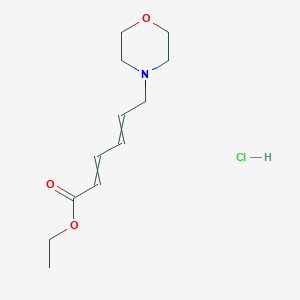 molecular formula C12H20ClNO3 B15458762 Ethyl 6-morpholin-4-ylhexa-2,4-dienoate;hydrochloride CAS No. 61346-92-7