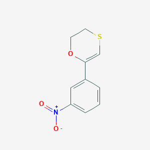 molecular formula C10H9NO3S B15458796 1,4-Oxathiin, 2,3-dihydro-6-(3-nitrophenyl)- CAS No. 61379-00-8