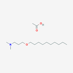 molecular formula C17H37NO3 B15458802 acetic acid;3-decoxy-N,N-dimethylpropan-1-amine CAS No. 61503-80-8