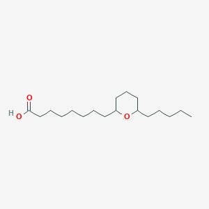 molecular formula C18H34O3 B15458804 8-(6-Pentyloxan-2-YL)octanoic acid CAS No. 61781-99-5