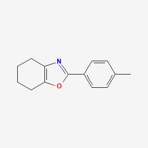 molecular formula C14H15NO B15458826 2-(4-Methylphenyl)-4,5,6,7-tetrahydro-1,3-benzoxazole CAS No. 61766-93-6