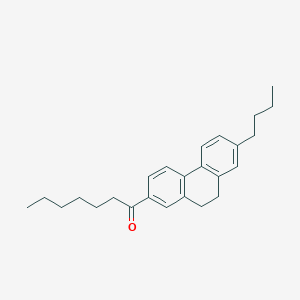 molecular formula C25H32O B15458858 1-(7-Butyl-9,10-dihydrophenanthren-2-YL)heptan-1-one CAS No. 61314-00-9