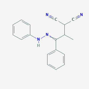 [1-Phenyl-1-(2-phenylhydrazinylidene)propan-2-yl]propanedinitrile