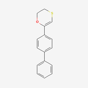 molecular formula C16H14OS B15458883 1,4-Oxathiin, 6-[1,1'-biphenyl]-4-yl-2,3-dihydro- CAS No. 61379-02-0