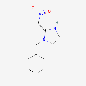 molecular formula C11H19N3O2 B15458936 1-(Cyclohexylmethyl)-2-(nitromethylidene)imidazolidine CAS No. 61532-87-4