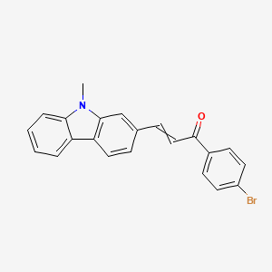 molecular formula C22H16BrNO B15458965 1-(4-Bromophenyl)-3-(9-methyl-9H-carbazol-2-YL)prop-2-EN-1-one CAS No. 61305-16-6