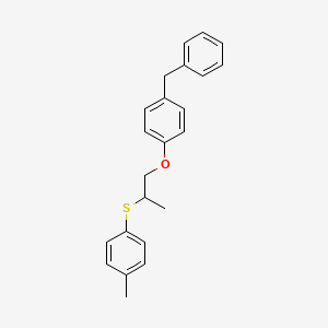 molecular formula C23H24OS B15458990 1-Benzyl-4-{2-[(4-methylphenyl)sulfanyl]propoxy}benzene CAS No. 61435-01-6