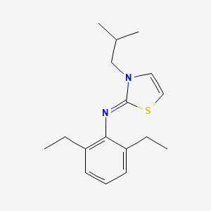 molecular formula C17H24N2S B15459005 (2Z)-N-(2,6-Diethylphenyl)-3-(2-methylpropyl)-1,3-thiazol-2(3H)-imine CAS No. 61677-38-1