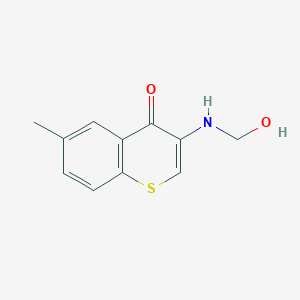 3-[(Hydroxymethyl)amino]-6-methyl-4H-1-benzothiopyran-4-one