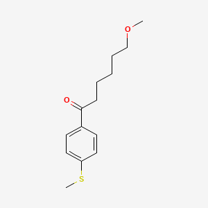 molecular formula C14H20O2S B15459040 6-Methoxy-1-[4-(methylsulfanyl)phenyl]hexan-1-one CAS No. 61718-62-5