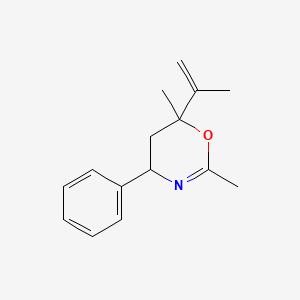 molecular formula C15H19NO B15459060 2,6-Dimethyl-4-phenyl-6-(prop-1-en-2-yl)-5,6-dihydro-4H-1,3-oxazine CAS No. 61570-97-6