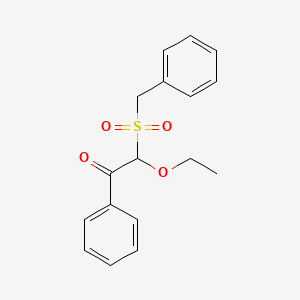 molecular formula C17H18O4S B15459074 2-Ethoxy-1-phenyl-2-(phenylmethanesulfonyl)ethan-1-one CAS No. 61821-18-9