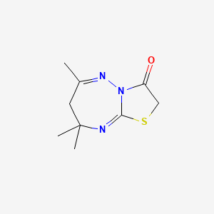 molecular formula C9H13N3OS B15459083 6,8,8-Trimethyl-7,8-dihydro[1,3]thiazolo[3,2-b][1,2,4]triazepin-3(2H)-one CAS No. 61781-24-6