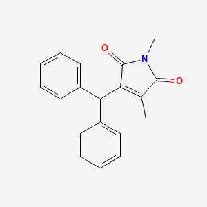 molecular formula C19H17NO2 B15459091 1H-Pyrrole-2,5-dione, 3-(diphenylmethyl)-1,4-dimethyl- CAS No. 61334-12-1