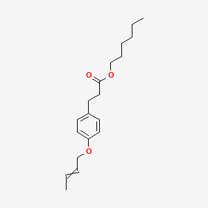 Hexyl 3-{4-[(but-2-en-1-yl)oxy]phenyl}propanoate