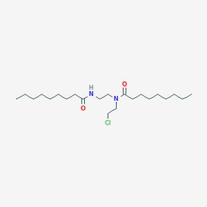 molecular formula C22H43ClN2O2 B15459168 N-(2-Chloroethyl)-N-[2-(nonanoylamino)ethyl]nonanamide CAS No. 61797-84-0