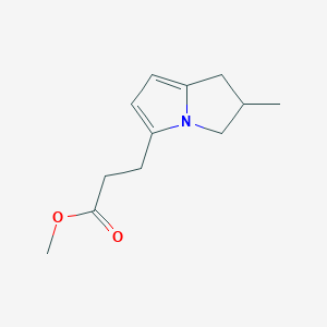 molecular formula C12H17NO2 B15459197 Methyl 3-(2-methyl-2,3-dihydro-1H-pyrrolizin-5-yl)propanoate CAS No. 61633-25-8