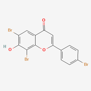 6,8-Dibromo-2-(4-bromophenyl)-7-hydroxy-4H-1-benzopyran-4-one