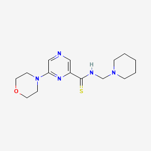 Pyrazinecarbothioamide, 6-(4-morpholinyl)-N-(1-piperidinylmethyl)-