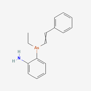 2-[Ethyl(2-phenylethenyl)arsanyl]aniline