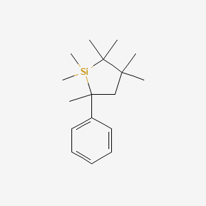 molecular formula C17H28Si B15459311 1,1,2,2,3,3,5-Heptamethyl-5-phenylsilolane CAS No. 61753-28-4