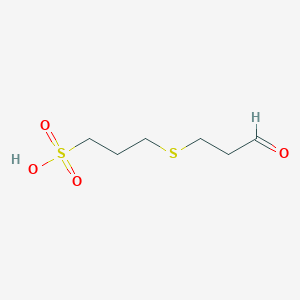 molecular formula C6H12O4S2 B15459353 3-[(3-Oxopropyl)sulfanyl]propane-1-sulfonic acid CAS No. 61470-29-9