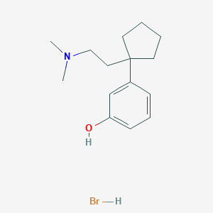 molecular formula C15H24BrNO B15459371 3-[1-[2-(Dimethylamino)ethyl]cyclopentyl]phenol;hydrobromide CAS No. 61321-50-4