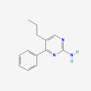 molecular formula C13H15N3 B15459384 2-Pyrimidinamine, 4-phenyl-5-propyl- CAS No. 61762-45-6