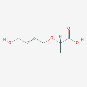 molecular formula C7H12O4 B15459407 2-[(4-Hydroxybut-2-en-1-yl)oxy]propanoic acid CAS No. 61732-37-4