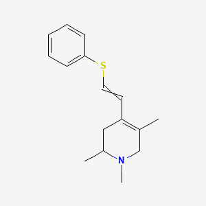 molecular formula C16H21NS B15459437 1,2,5-Trimethyl-4-[2-(phenylsulfanyl)ethenyl]-1,2,3,6-tetrahydropyridine CAS No. 61464-18-4